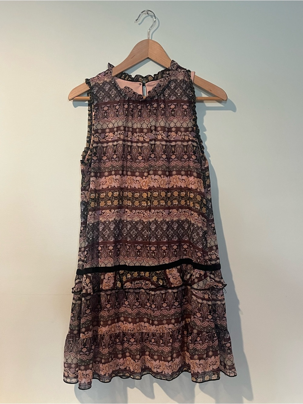 Speechless Women’s Boho Floral Flare  Dress Fully Lined, Size Small